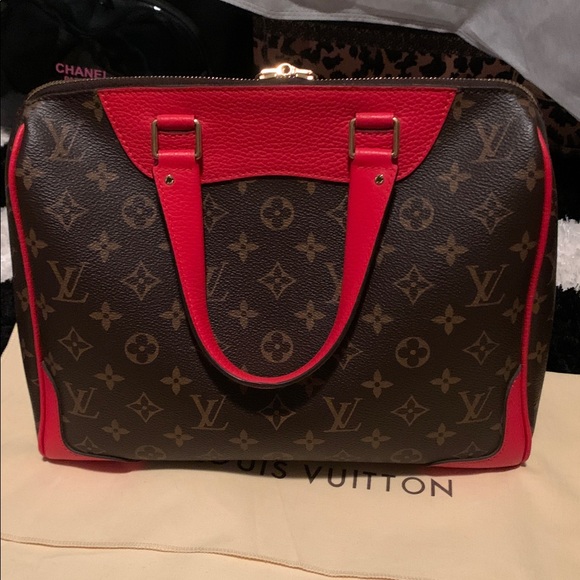 ♥️ AUTHENTIC Louis Vuitton Red Retiro NM ♥️ - Picture 5 of 15
